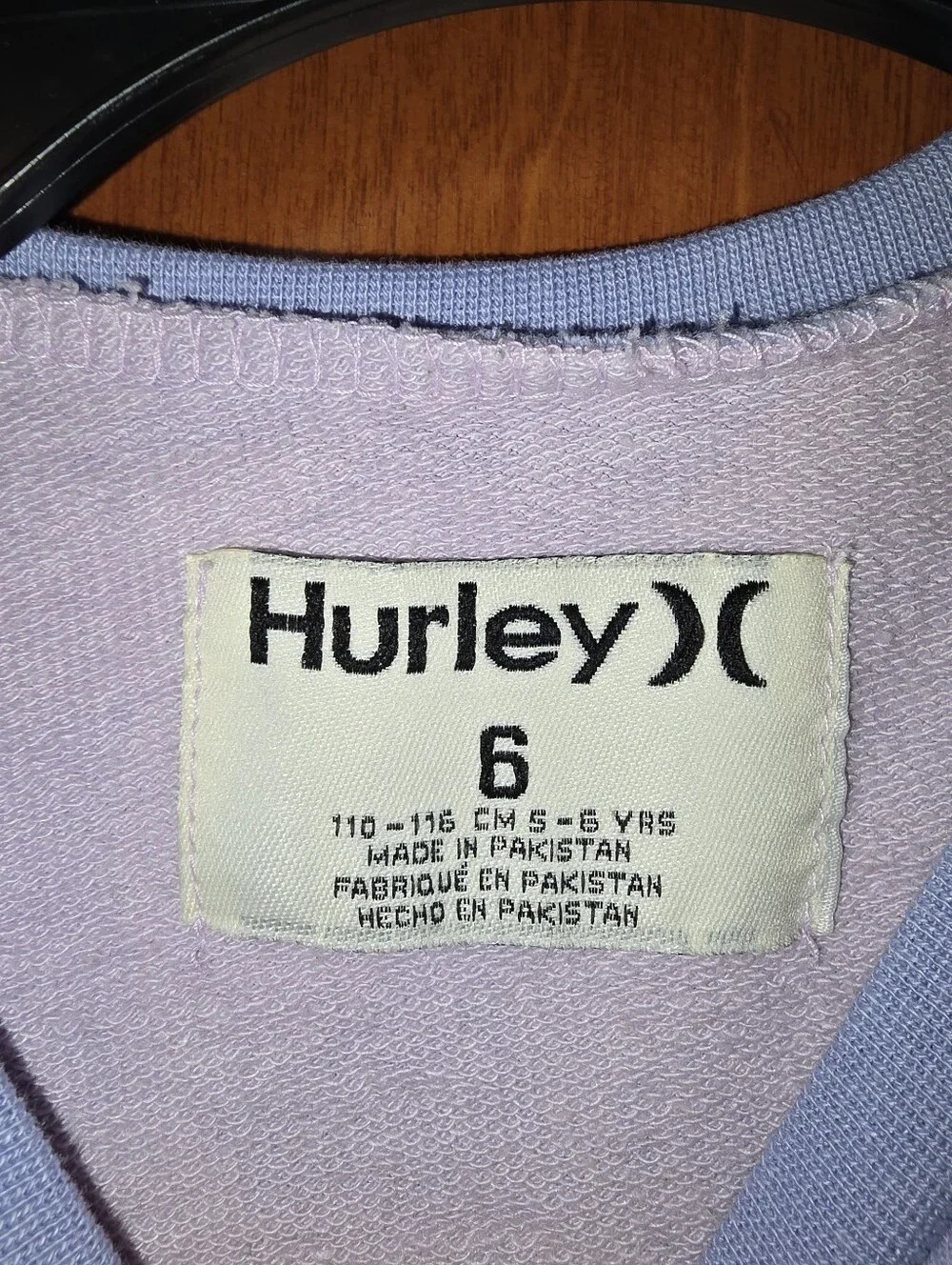 Hurley Light Blue & White Graphic Long-Sleeve Tee